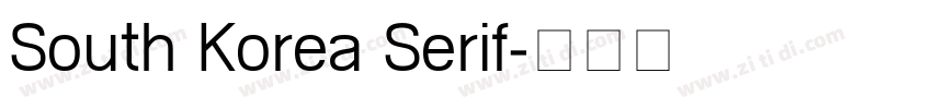 South Korea Serif字体转换